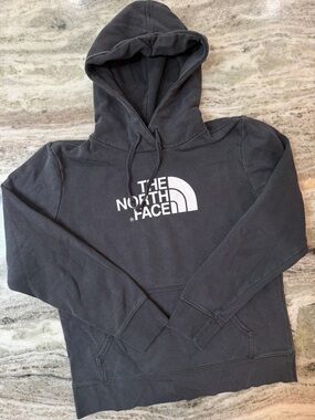 The North Face Black Pullover Hoodie with White Logo